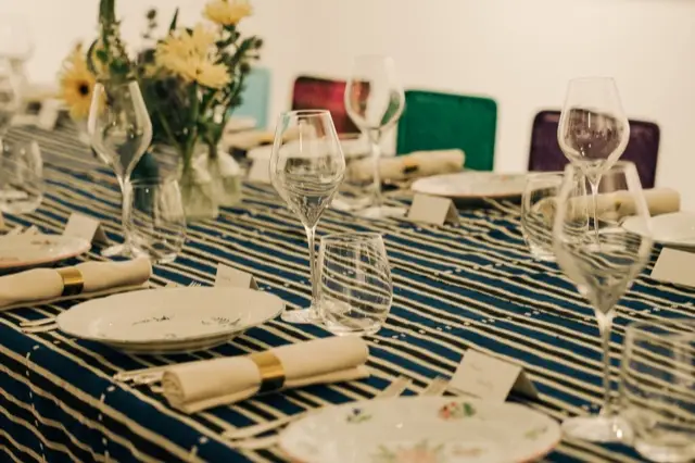 Flowers on the dinner table